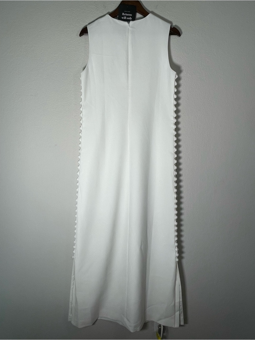 Tuckernuck Crepe Button Camille Maxi Dress in Cloud White Size 6 NWT - Picture 14 of 16